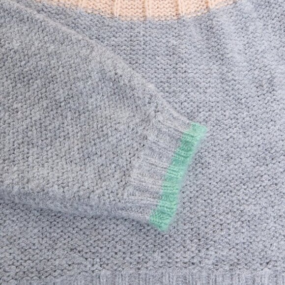 Anthropologie Colleen Alpaca Wool Blend Rainbow Sweater Shimmer Gray - Picture 12 of 13